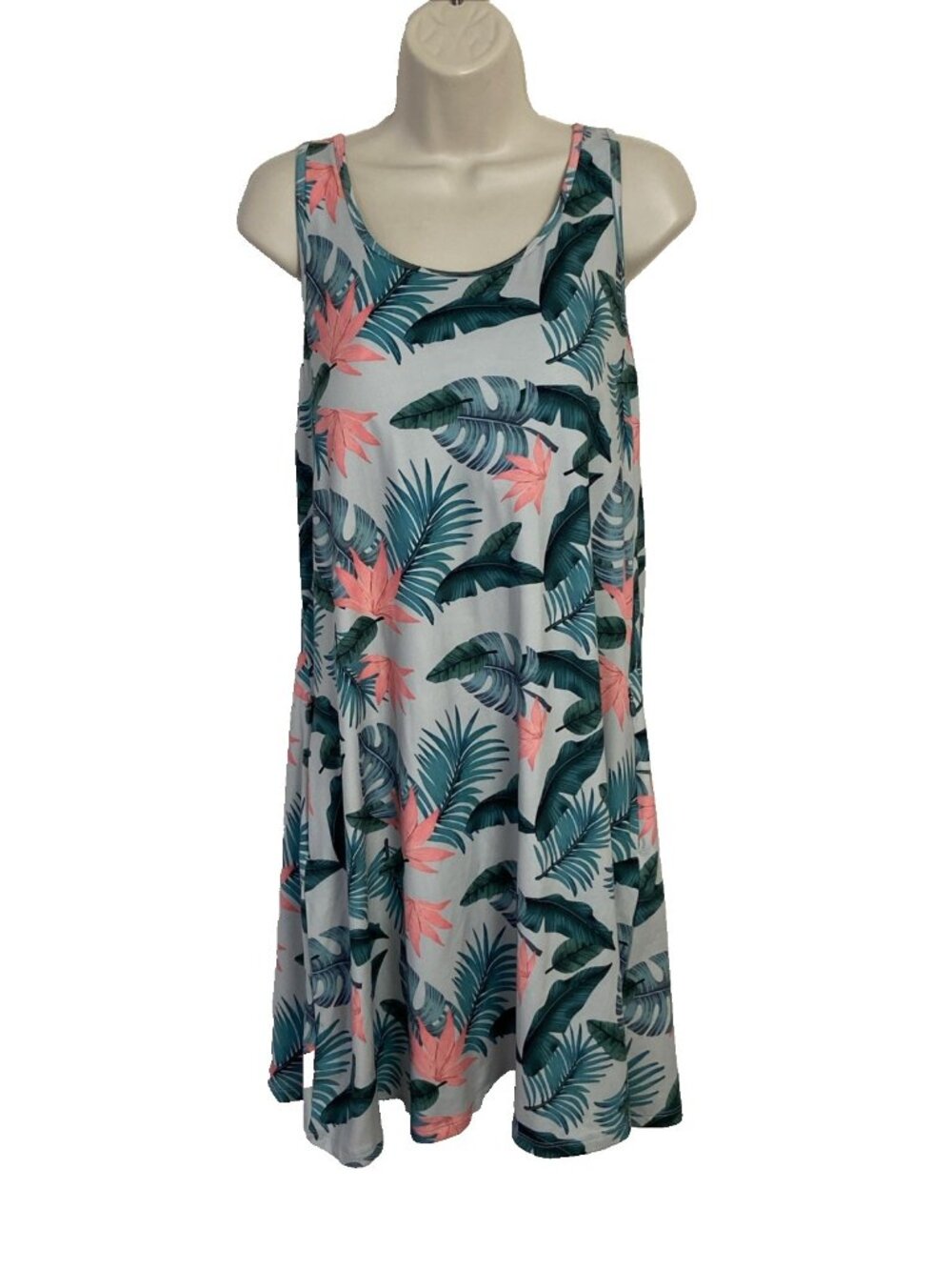 KYODAN Outdoors tropical Print Athletic Dress Sz XL built in bra